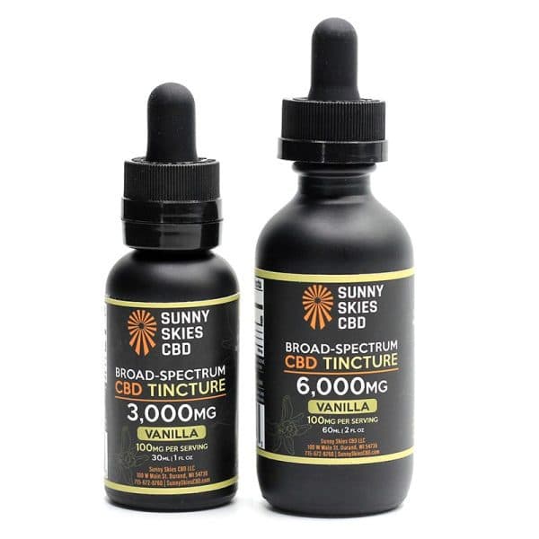 Sunny Skies CBD Broad-Spectrum CBD Tincture — Vanilla