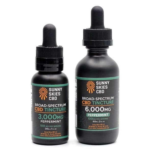 Sunny Skies CBD Broad-Spectrum CBD Tincture — Peppermint