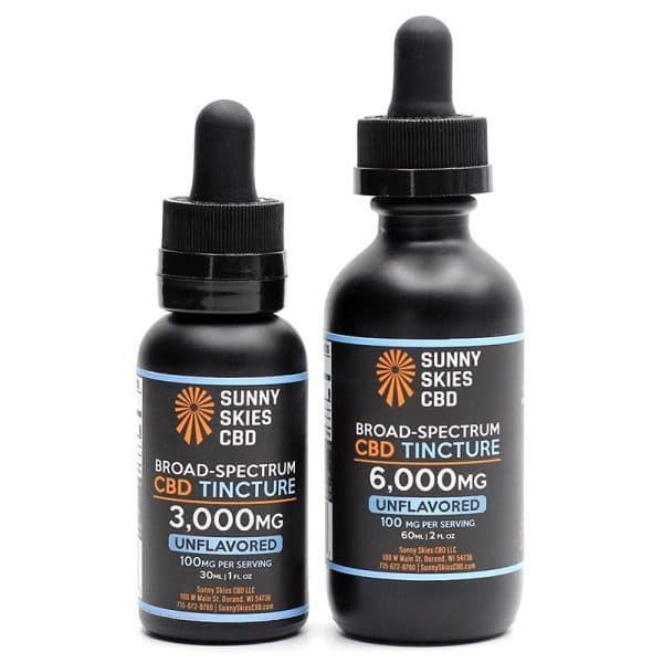 Sunny Skies CBD Broad-Spectrum CBD Tincture — Unflavored