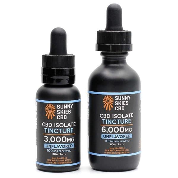 Sunny Skies CBD CBD Isolate Tincture — Unflavored