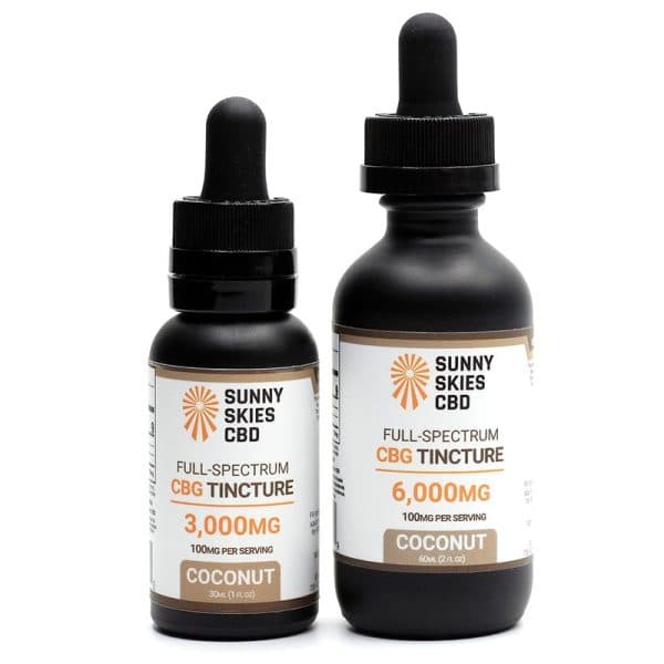 Sunny Skies CBD Full-Spectrum CBG Tincture — Coconut