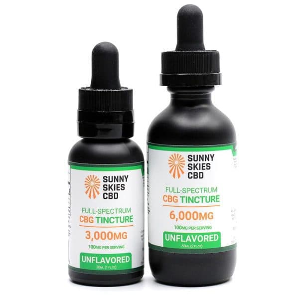 Sunny Skies CBD Full-Spectrum CBG Tincture — Unflavored