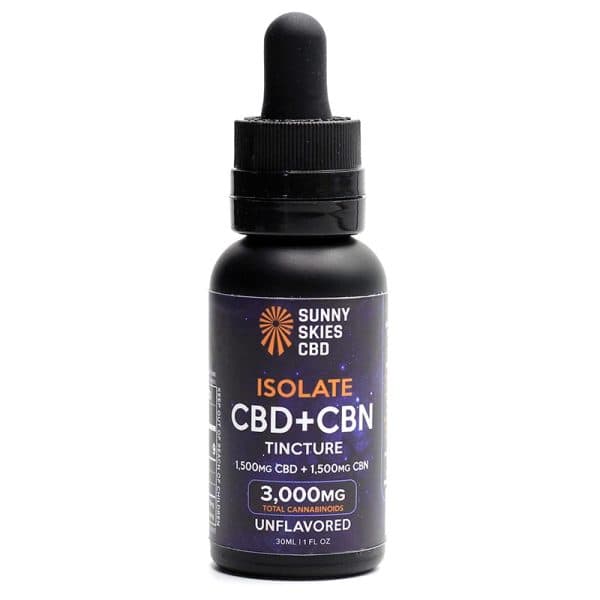 Sunny Skies CBD CBD+CBN Isolate Tincture — Unflavored