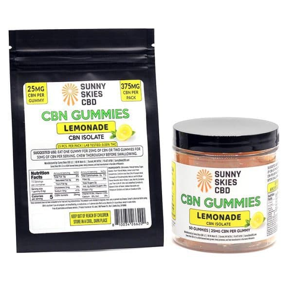 Sunny Skies CBD 25mg CBN Gummies — Lemonade