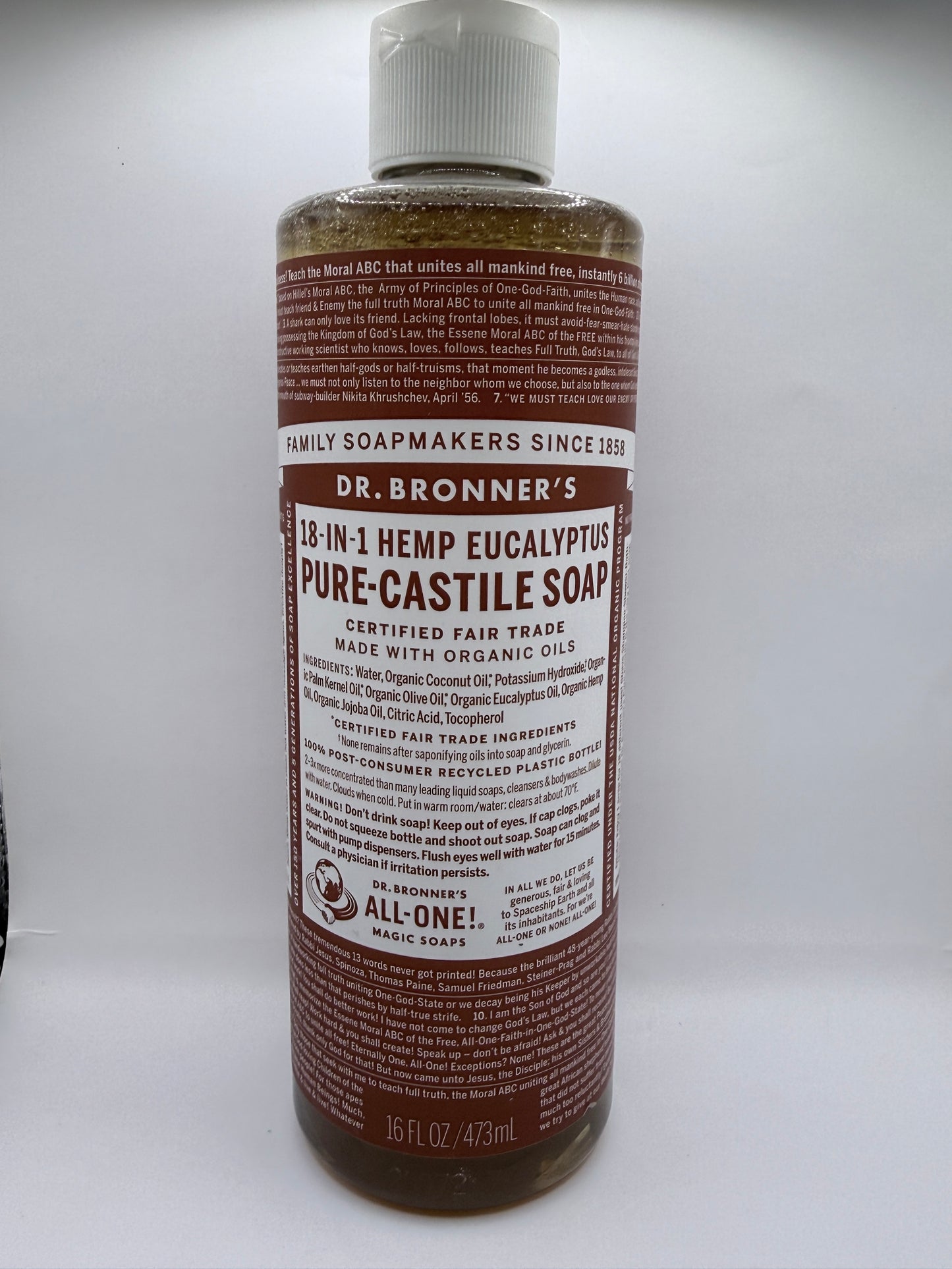 Dr Bronner's Eucalyptus Liquid Castile Soap
