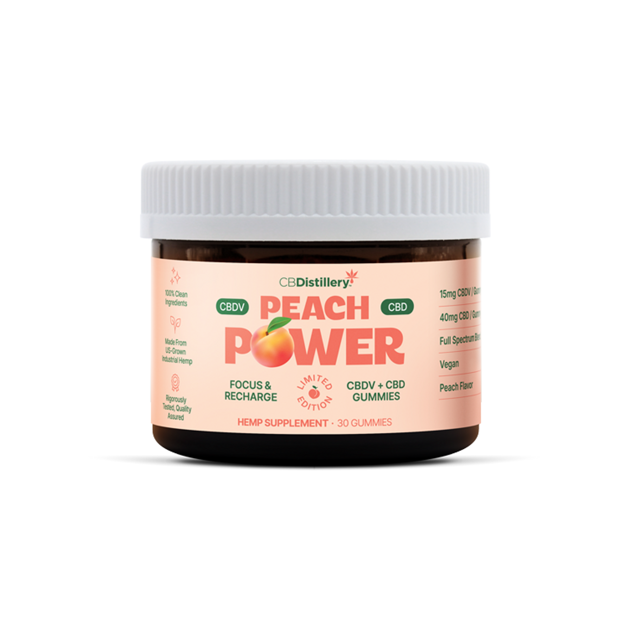 CBDistillery Peach Power Gummies | CBDv + CBD – Limited Edition