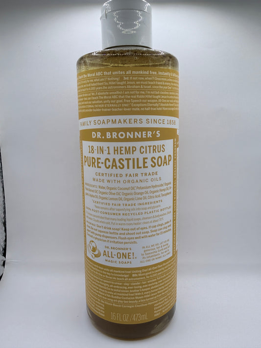 Dr Bronner's Citrus Orange Liquid Castille Soap